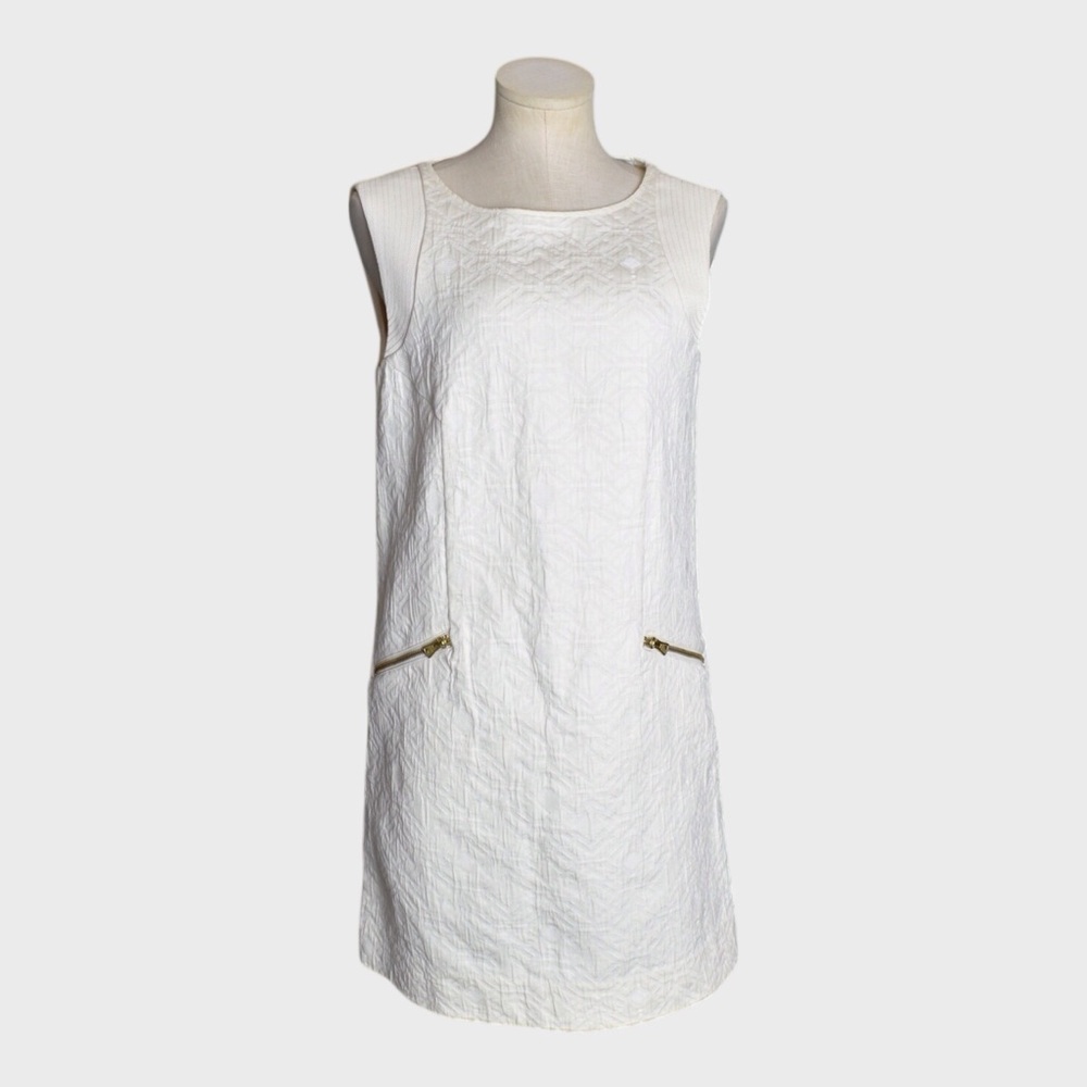 J Crew Jacquard Cotton Blend Sleeveless Shift Dress‎